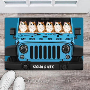 Personalized CAT Off-Road Car Welcome Doormat