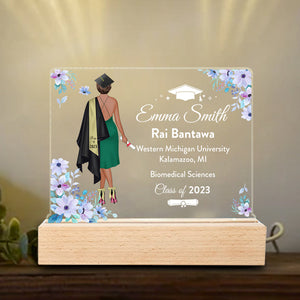 Personalized Graduation 3D Led Light Wooden Graduation Class of 2023 Senior Gift