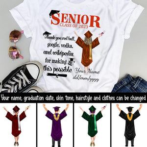 Thank You 2023 Graduation Personalized Shirt