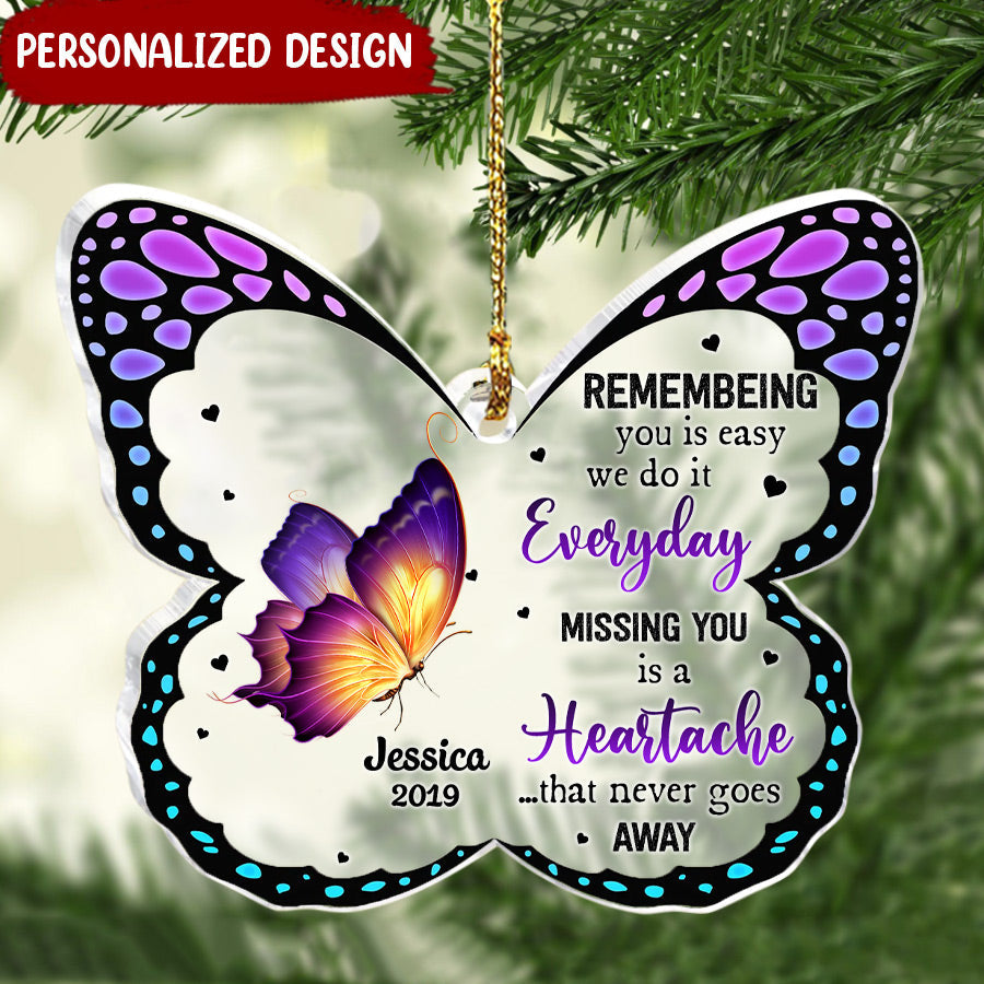 Butterflies Memorial Personalized Ornament