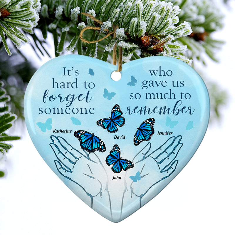 Memorial Gift - Personalized Custom Heart Ceramic Ornament