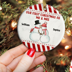 First Christmas Together - Personalized Ceramic Ornament - Christmas Gift For Husband Wife, Newlywed Couples