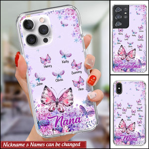 Violet Butterfly Bouquet Cute Personalized Space Phone case Perfect Gift for Grandmas Moms