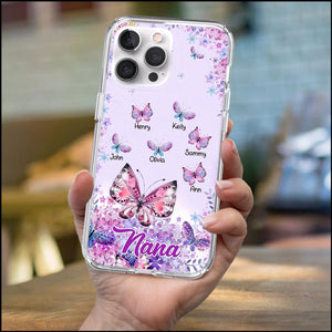 Violet Butterfly Bouquet Cute Personalized Space Phone case Perfect Gift for Grandmas Moms