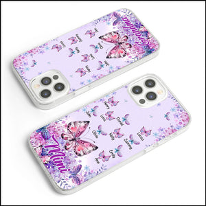 Violet Butterfly Bouquet Cute Personalized Space Phone case Perfect Gift for Grandmas Moms