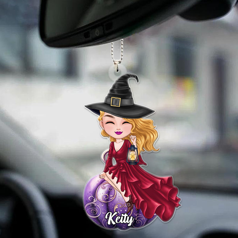 Halloween Witch Vibe Gift Personalized Car Ornament