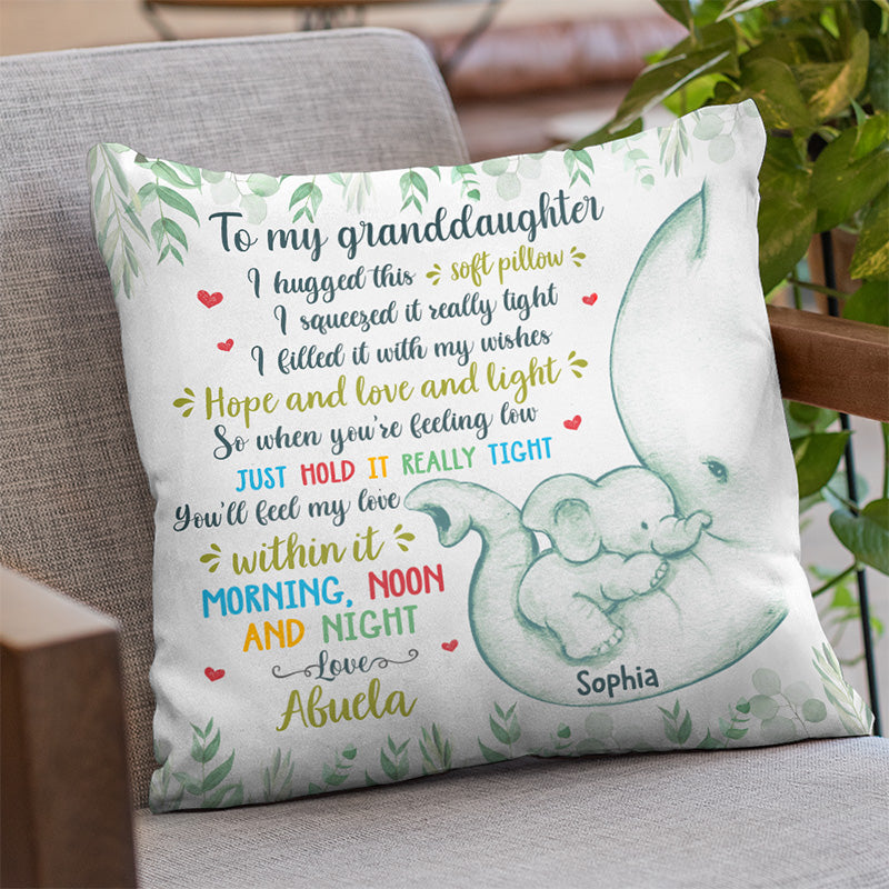 Hug This Soft Pillow And You Will Feel My Arms - Family Personalized Custom Pillow - Gift For Family Members