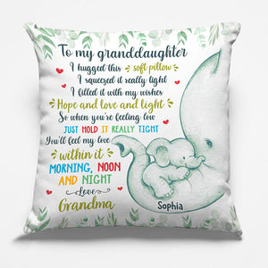 Hug This Soft Pillow And You Will Feel My Arms - Family Personalized Custom Pillow - Gift For Family Members