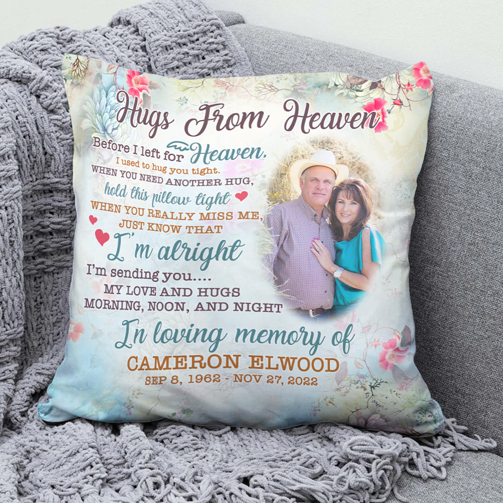 I'm Sending You My Love And Hugs Morning Noon And Night, Heaven Couple Pillow
