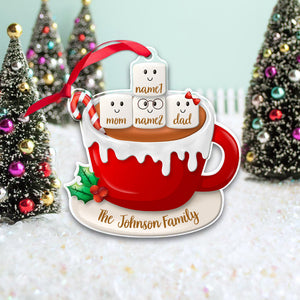 Personalized Christmas Ornament Family Cup Ornament Christmas Tree Decoration Acrylic Ornament Two Sides