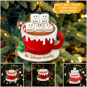 Personalized Christmas Ornament Family Cup Ornament Christmas Tree Decoration Acrylic Ornament Two Sides