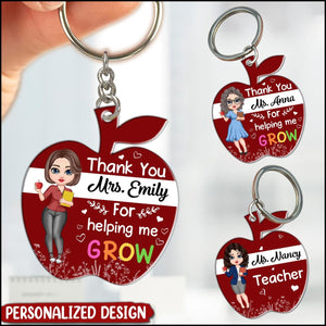 Personalized Doll Teacher Counselor Educator Acrylic Keychain