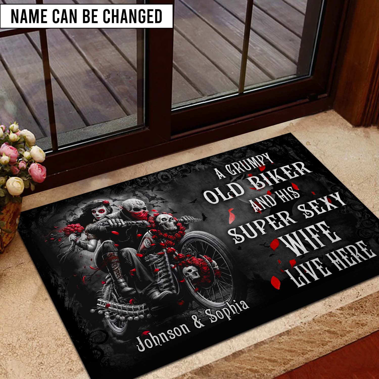 Personalized Motorcycle Doormat - Personalized Gift for Motorcycle Lovers