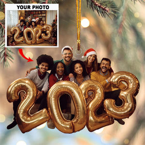 Personalized Photo 2023 Mica Ornament - Gift For Family