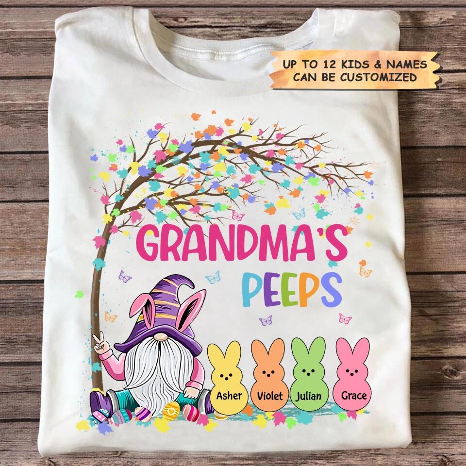 Personalized T-Shirt - Gift For Grandma - Grandma's Peeps