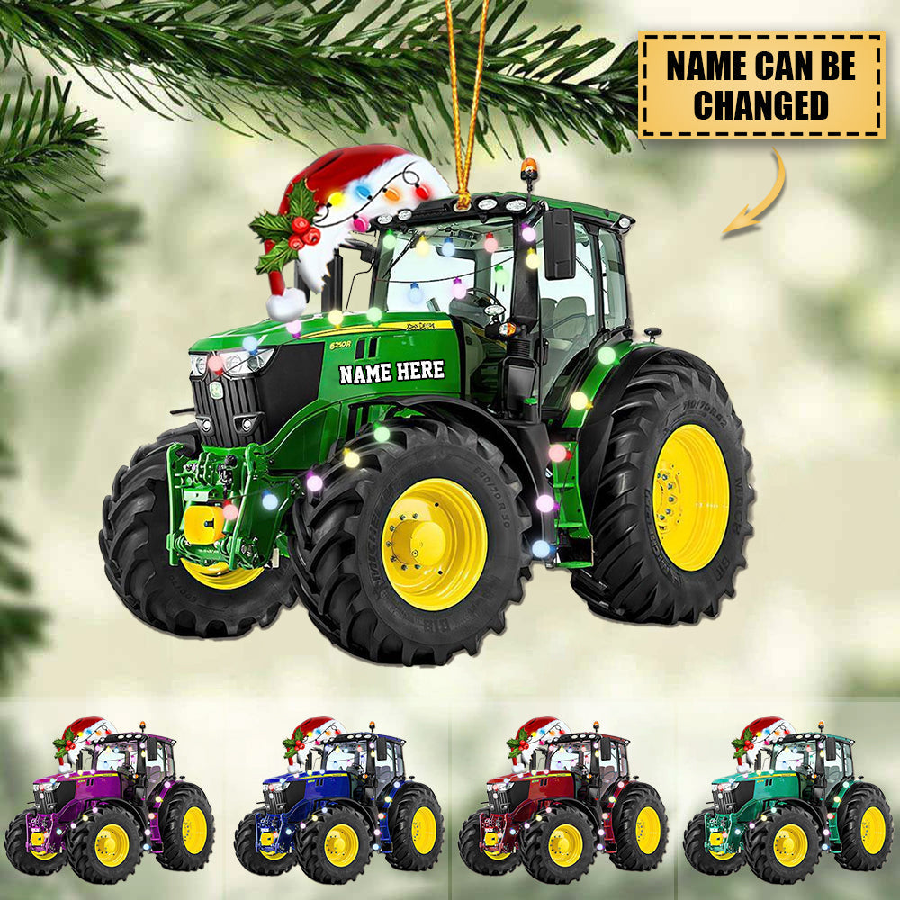 PERSONALIZED TRACTOR CHRISTMAS ORNAMENT