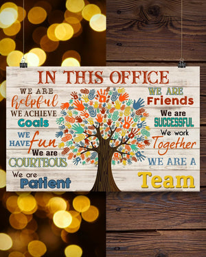 Social Worker We Are A Team Horizontal Poster