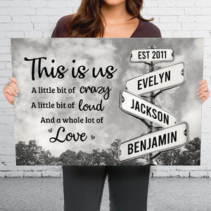 This Is Us, Full Of Love - Family Personalized Custom Horizontal Poster - Gift For Family Members