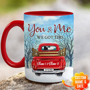 Couple Red Truck Personalized Mug - From First Kiss Till Last Breath