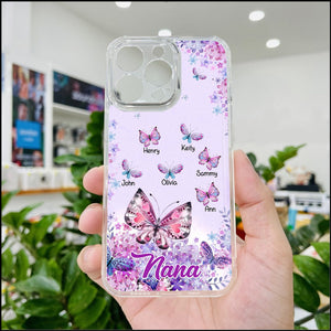 Violet Butterfly Bouquet Cute Personalized Space Phone case Perfect Gift for Grandmas Moms