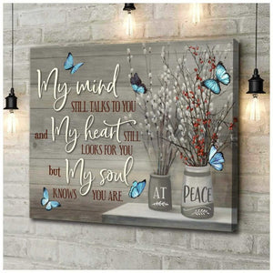 Sympathy Canvas Gifts My Mind Butterfly Wall Art Decor