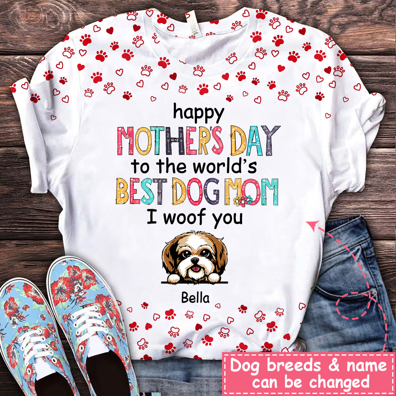 Gift For Mother Dog Personalized Shirt, Mother's Day Gift for Dog