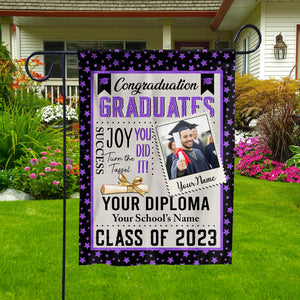 Personalized Garden Flag Best Gift Idea Graduation Class of 2023 Senior Gift