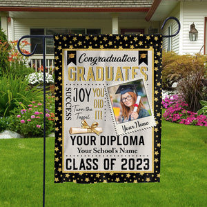 Personalized Garden Flag Best Gift Idea Graduation Class of 2023 Senior Gift