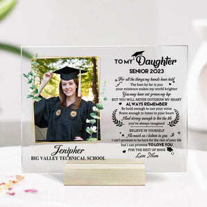 Personalized Graduation Gift Horizontal Acrylic Plaque For Senior Graduation