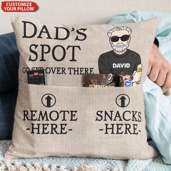 Dad's Spot - Personalized Pocket Pillow