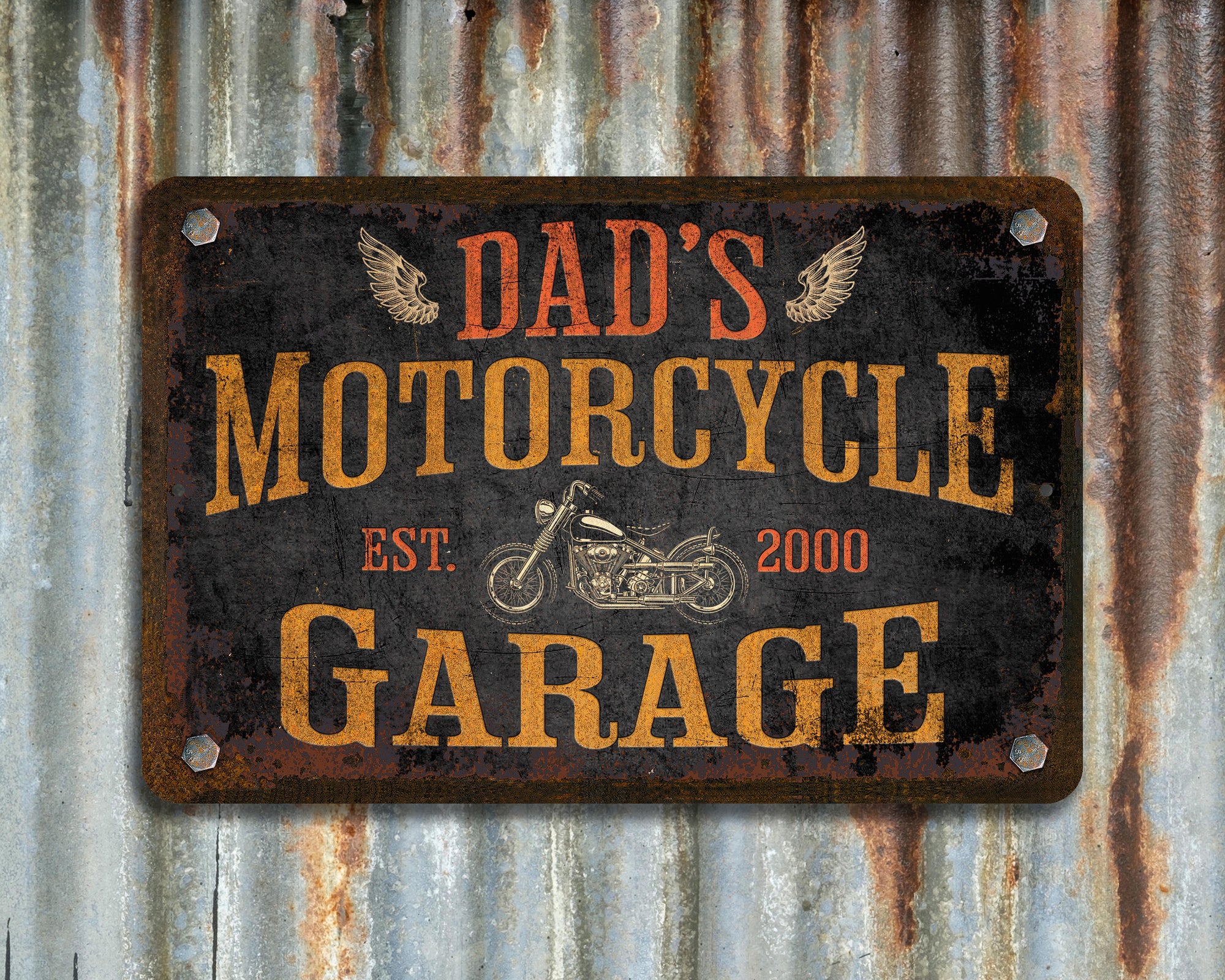 Custom Motorcycle Sign | Gift for Biker | Personalized Metal Sign | Motorcycle Garage Decor