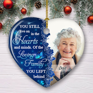 Hearts And Minds - Personalized Ceramic Christmas Ornament