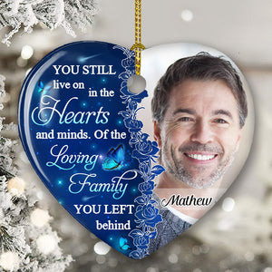 Hearts And Minds - Personalized Ceramic Christmas Ornament