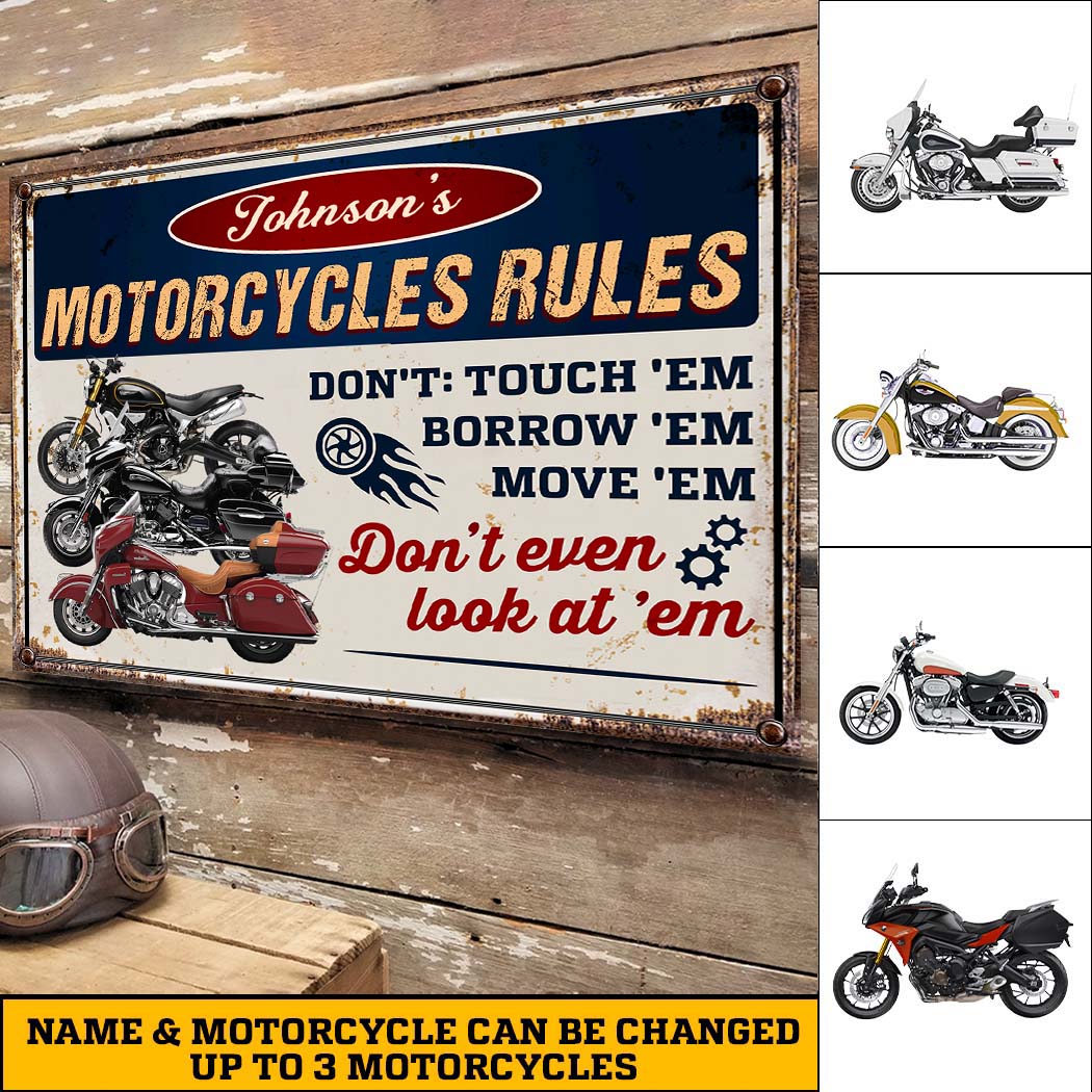 Motorcycle Personalized Metal Yard Sign - Personalized Gift for Motorcycle Lovers