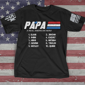 Personalized Papa A Real Hero T-Shirt